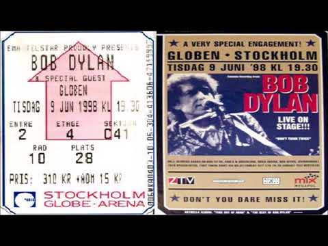 Bob Dylan 1998 Summer Tour of Europe - Globe Arena Stockholm, Sweden 9th June 1998