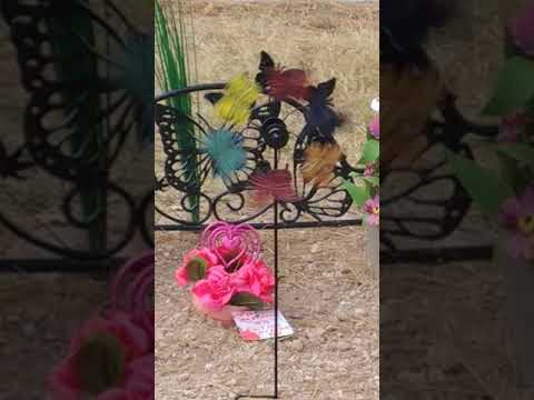 Dad's new butterfly wind spinner