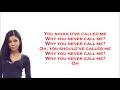 Jhene Aiko Never Call Me LYRICS AUDIO