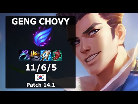 GenG Chovy Jayce MID vs Orianna| Patch 14.1 KR Challenger