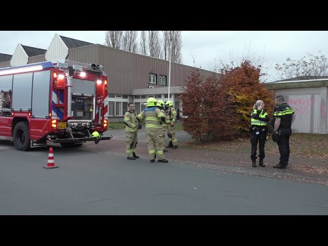 Gaslucht geroken in leegstaand pand van eerdere middelbrand | Brandweer Nijkerk met spoed onderweg