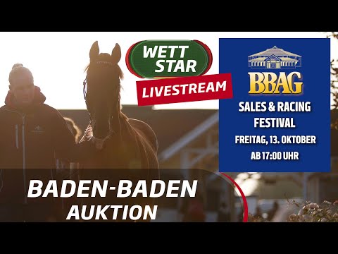 Livestream 13.10. BBAG Auktion Sales and Racing Festival Freitag