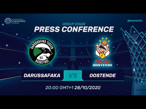 Darussafaka Tekfen v Filou Oostende - Press Conference | Basketball Champions League 2020/21