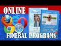 Online Funeral Programs Easy Editor