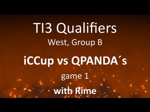 TI3 Qualifiers West: iCCup vs QPANDA's, game 1 /w Rime