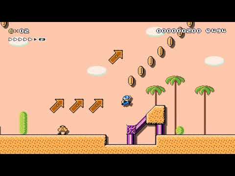 How to get 14.111 on the desert title screen level - Super Mario Maker 2