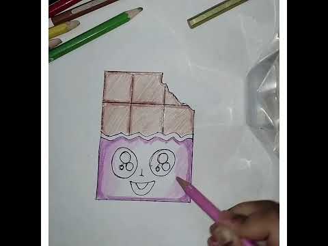 how to draw a chocolate....... 🍫by Shabnam.. Shabnam drawing house. 🏡