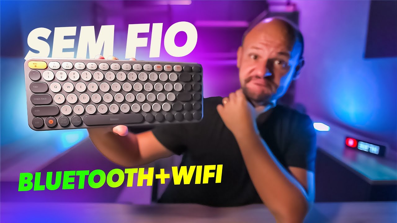 TECLADO SEM FIO CUSTO BENEFÍCIO - Baseus Bluetooth / Wi-Fi K01A