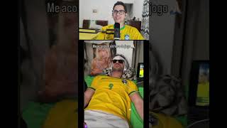 QUANDO É DIA DE JOGO DO BRASIL, EU JÁ ENTRO NO MODO SUPERTORCEDOR (REACT) #shorts #futebol #cbf