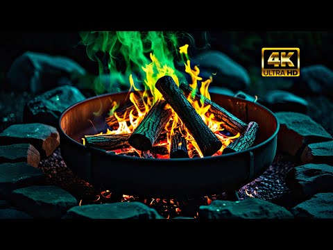 🔥Fireside Warmth Crackling 24/7 | ❄️Snowy Cozy Cabin Views | Winter Ambience (No Music)