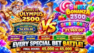 #031 | Gates of Olympus 2500 vs Sweet Bonanza 2500 | EVERY SPECIAL BET BATTLE 🔥