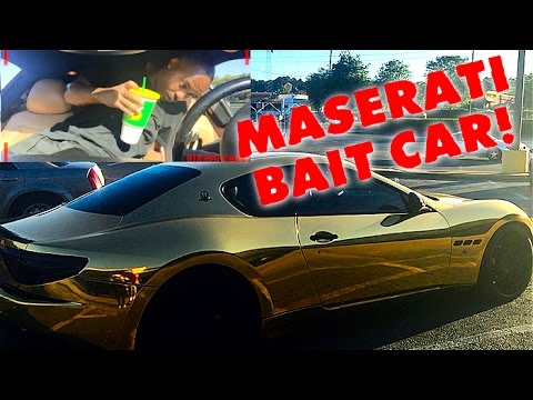 Gold Maserati "BAIT CAR" Hood Edition (Social Experiment) Video