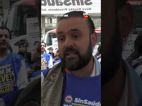 Trabalhadores da saúde de SP iniciam greve com manifestação em frente à Prefeitura