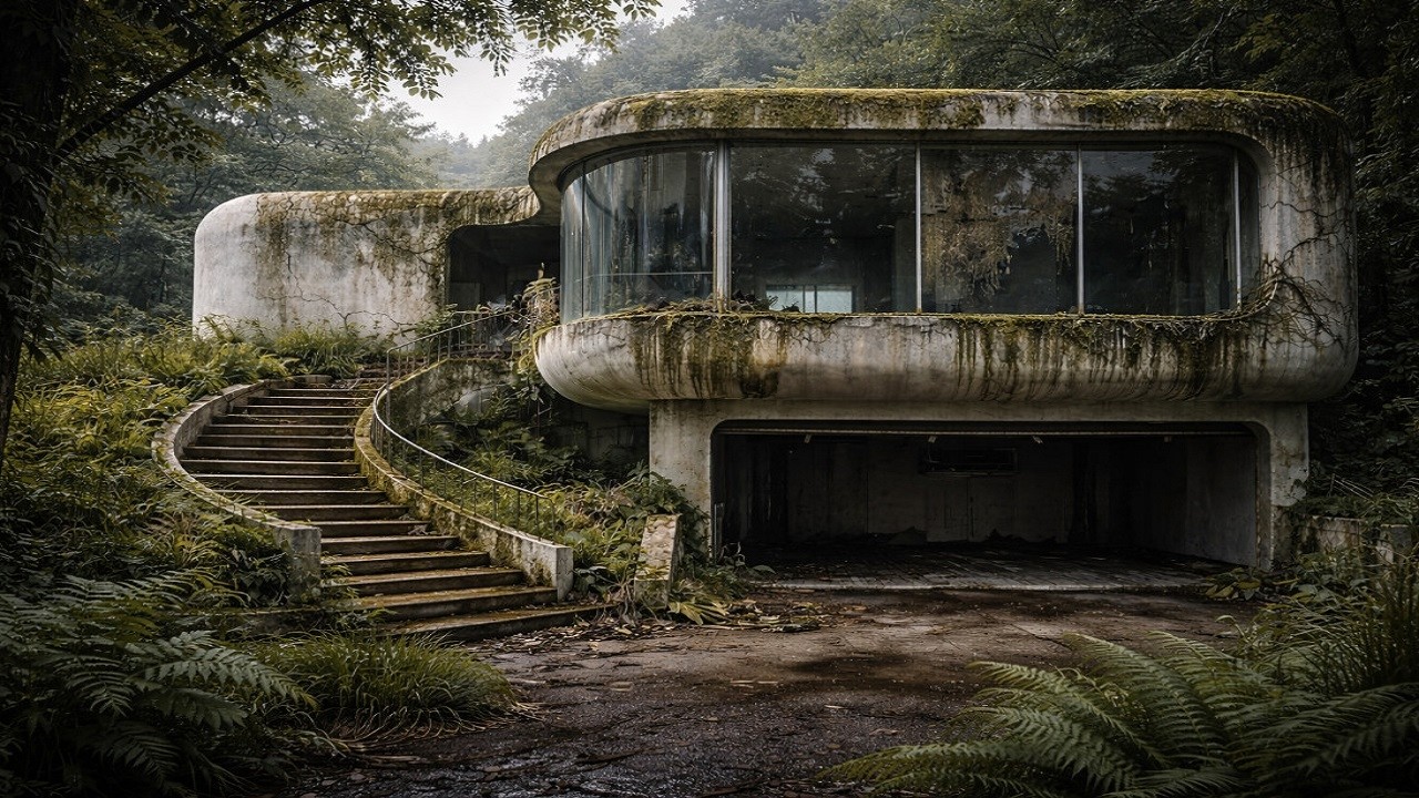 Abandoned Curved Concrete House Transformed into a Luxury Smart Villa (ASMR)