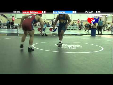University Nat`ls FS  120 KG / 264.5 lbs: Jeremy Johnson vs. Dom Bradley