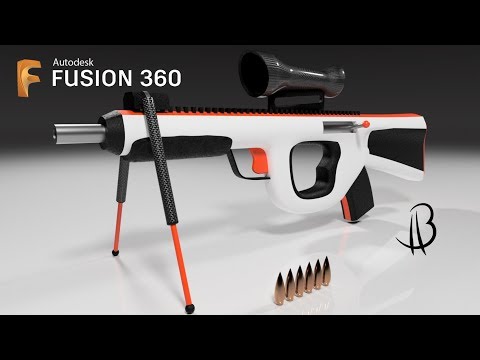 Weapon Design Speedrun 5 - Using Autodesk Fusion 360 - rifle