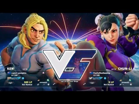Street Fighter 5 - Nash(rupert_pumpkin)  vs Chun-Li (FoxCoffeeGaming) Round 1