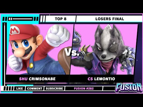 Fusion #282 - Top 8 - Losers Final - CrimsonAbe (Mario) VS LemonTio (Wolf) - SSBU - Ultimate Singles