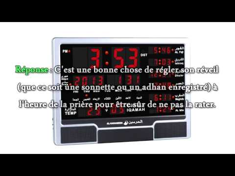 comment regler horloge islamique