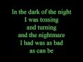 In the dark of the night - lyrics 
