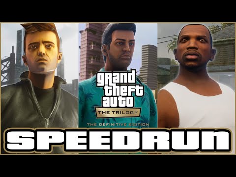GTA Trilogy Definitive Edition Speedrun - All Three Games - GTA III, Vice City, & San Andreas!