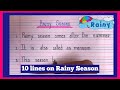 Rainy Season 10 Lines In English For Kids