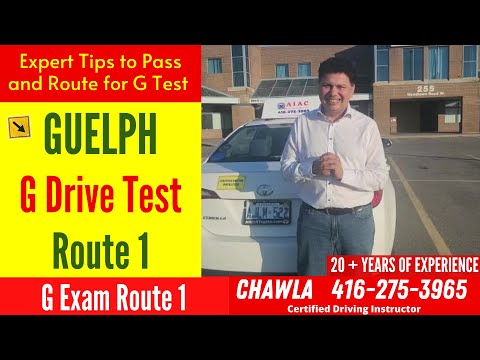 Guelph G Drive Test Route 1  | Full Road Test Route | Tips & Tricks to Pass G Test in Guelph