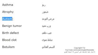 تعلم اللغة الانجليزية الدرس 144 كلمات ومصطلحات طبية انجليزية الجزء 2