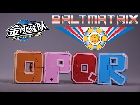 Mech Clan Transforming English Letters: O P Q R