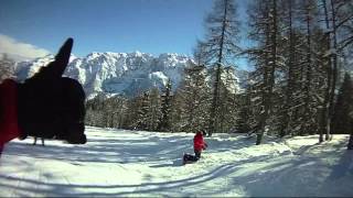 preview picture of video 'Ski in Alps, Marilleva Italy, winter fun'