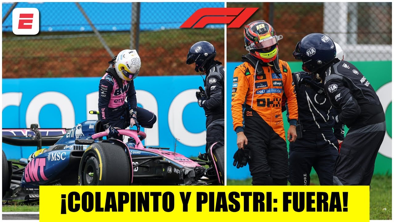 OSCAR PIASTRI y FRANCO COLAPINTO CHOCAN en la CARRERA de SPRINT del GP de BRASIL | Formula 1