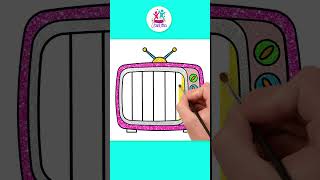 Como desenhar uma televisão colorida #desenhofácil #shorts #chikiartbrazil #howtodraw
