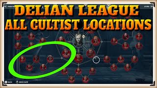 Assassin's Creed Odyssey All DELIAN LEAGUE Cultist Locations - Cult Unmasked Trophy / Achievement