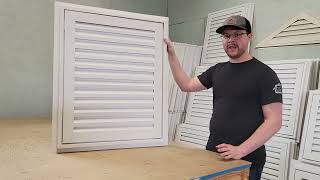 Aluminum Hinged Gable Vent, Looks Like a Regular Vent But Opens Up For Easy Attic Access.