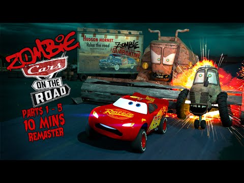 Zombie Cars On The Road 💀 Chapter 01 💀 Part 1 - Part 5 remastered and combined 💀  Zombie Tractors 🚜