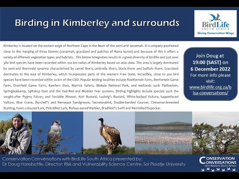 Conservation Conversations: Birding in Kimberley – Dr Doug Harebottle (6 Dec 2022)