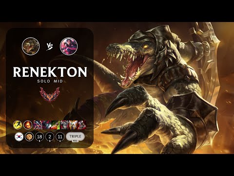 Renekton Mid vs Irelia - KR Grandmaster Patch 13.4