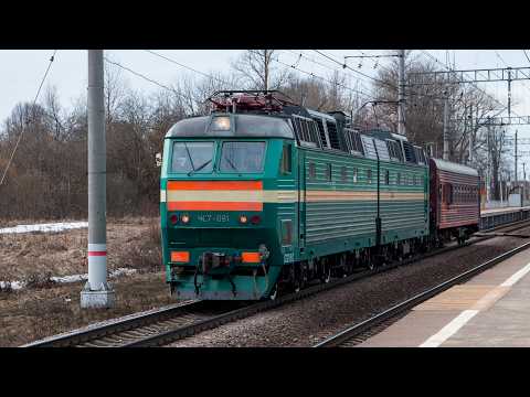 Поезда на перегоне Дорохово - Можайск Московской железной дороги. Март 2026 года