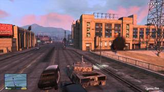 GTA V - Tank Destroying the Highway! Maximum Wanted Gameplay HD