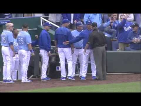 Close pitch leads to ejections