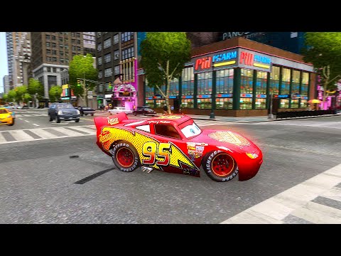 Crazy Lightning McQueen Crashes - GTA 4 Real Car Crashes Ep.37