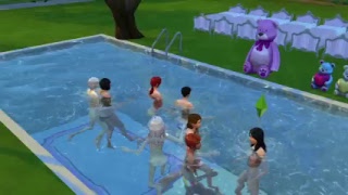theSims4 bumbおっぱい8人ティーンライフ