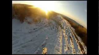 preview picture of video 'Fast Mountainbike in snow Worsthorne 2011'