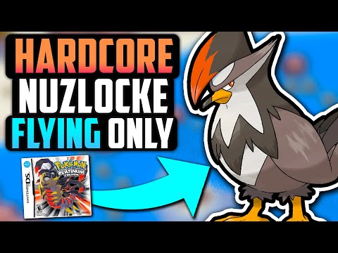 CAN I BEAT A POKÉMON PLATINUM HARDCORE NUZLOCKE WITH ONLY FLYING TYPES!? (Pokémon Challenge)