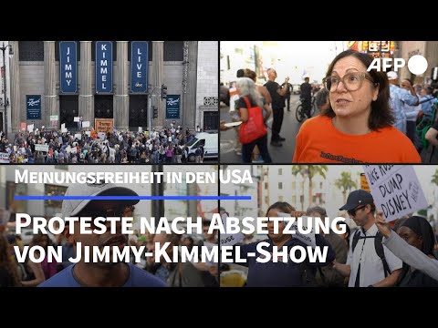 Absetzung von Jimmy-Kimmel-Show: Proteste in Los Angeles | AFP