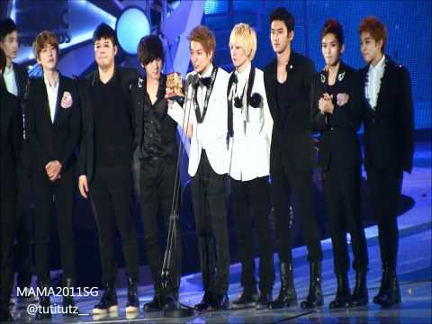 [FANCAM] 111129 MAMA Super Junior 슈퍼주니어 - Winning Speech
