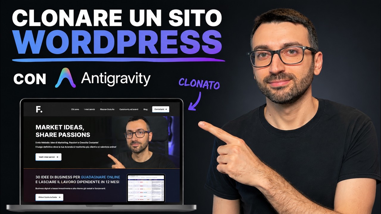 Come clonare un sito WordPress con Antigravity IDE: la verità