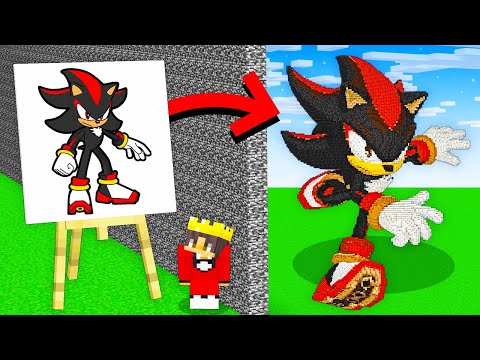 I Cheated With //DRAW In SONIC Minecraft Build Battle!