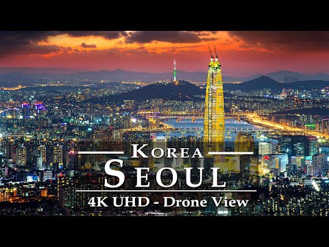 Seoul 🇰🇷 Korea by Drone (4k UltraHD) | Stunning Skylines from Capital of South Korea - Soul Korea