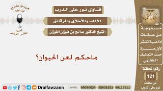 ماحكم لعن الحيوان؟ الشيخ صالح بن فوزان الفوزان